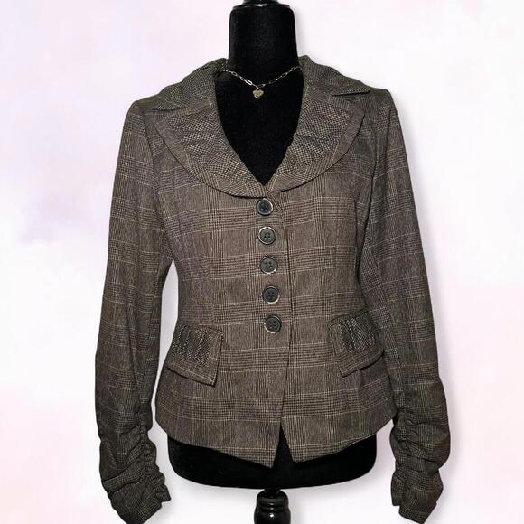 Nanette Lepore Plaid Jacket Spring Designer Chic - Picture 3 of 6